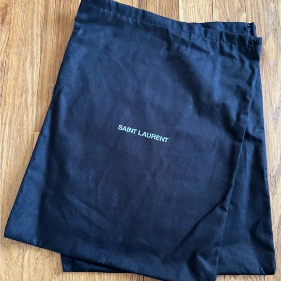 Saint Laurent Black Heeled Boots with Glossy Finish - Picture 6 of 6